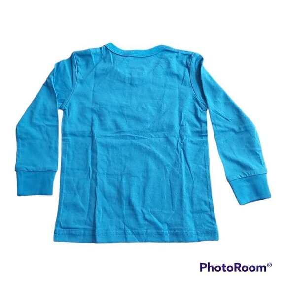 TKALA 100% Cotton Boys Blue Pajama Top With Black Dinosaur Picture Size 2 Years - Picture 2 of 7